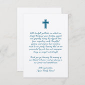 十字架を被った葬儀サンキューカード サンキューカード (正面/裏面)