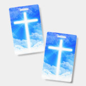 十字架イエス·キリストカスタマイズ可能なクリスティア バッジ (正面＆裏面)