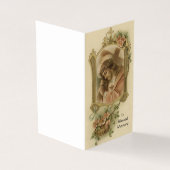 十字架カトリック葬儀聖カードを持つイエス 名刺 (外部)