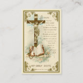 十字架カトリック葬儀記念聖札 名刺 (正面)