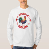 十字架カラフル付きCursillo Decolores Rooster Tシャツ (正面)
