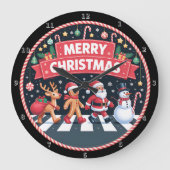 十字架クリスマス ラージ壁時計 (正面)