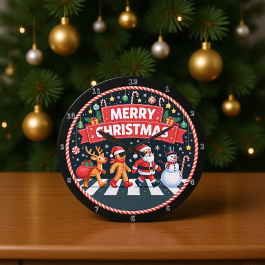 十字架クリスマス ラージ壁時計