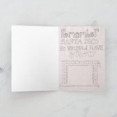 十字架サンタクロースのクリスマスカード シーズンカード (内部)