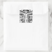 十字架ステッカー スクエアシール (バッグ)