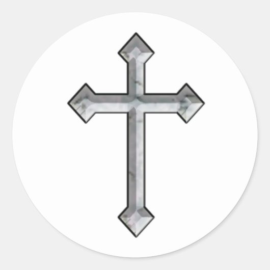 十字架ステッカー ラウンドシール (正面)