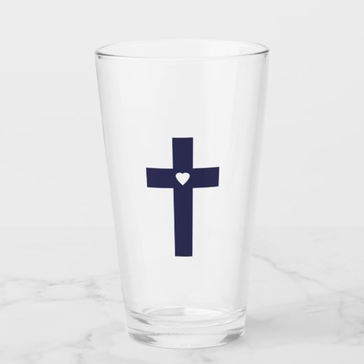 十字架ハート タンブラーグラス (正面)