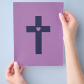十字架ハート チラシ (手)
