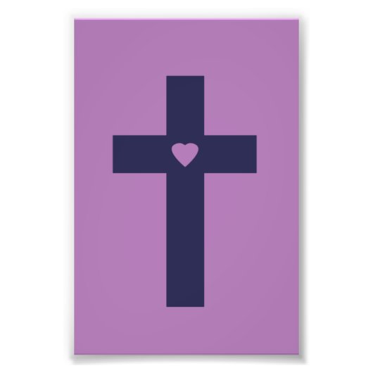 十字架ハート フォトプリント            (正面)