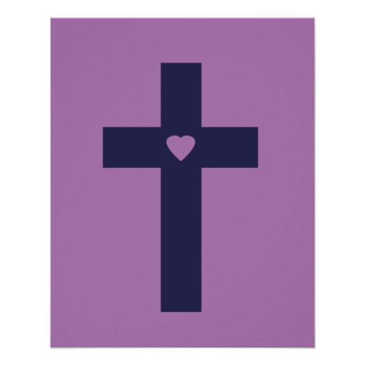 十字架ハート ポスター (正面)