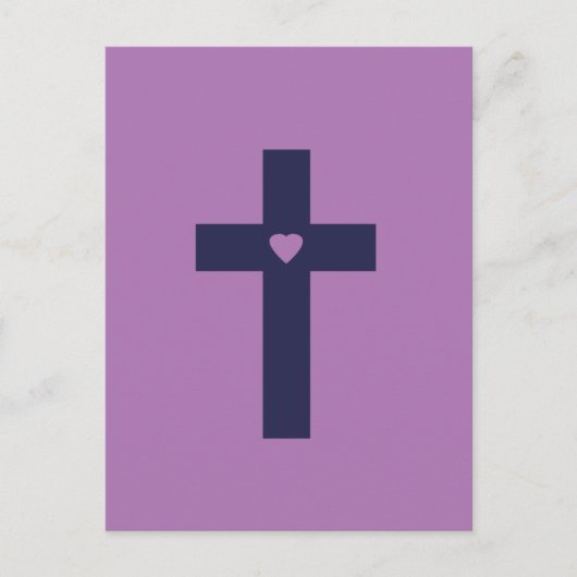 十字架ハート ポストカード (正面)