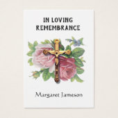 十字架バラカトリック葬儀記念聖札 (正面)