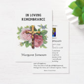 十字架バラカトリック葬儀記念聖札 (デスク)