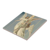 十字架ビクトリアン付き天使、ヴィンテージイースター タイル (側面)