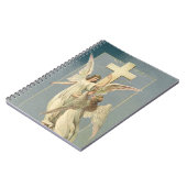 十字架ビクトリアン付き天使、ヴィンテージイースター ノートブック (左側)