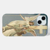 十字架ビクトリアン付き天使、ヴィンテージイースター Case-Mate iPhoneケース (裏面 (横))