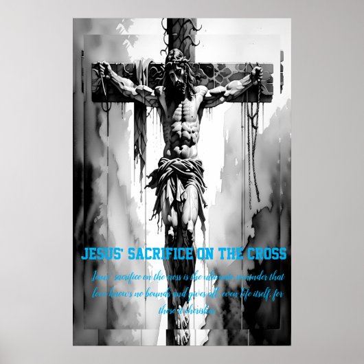 十字架上でのイエスの犠牲 ポスター (正面)