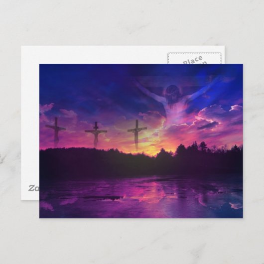 十字架上でのイエス・キリストの十字架刑 ポストカード (正面/裏面)