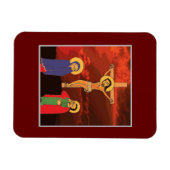 十字架上のイエス様の柔軟な写真磁石 マグネット (横)