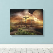 十字架上のイエス キャンバスプリント (インサイチュ (ウッドフロア))