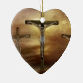 十字架上のイエス セラミックオーナメント (右)