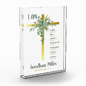 十字架上のバプテスマ離れイ少年ユーカリ フォトブロック (左)