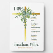 十字架上のバプテスマ離れイ少年ユーカリ フォトプラーク (正面)