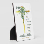 十字架上のバプテスマ離れイ少年ユーカリ フォトプラーク (側面)