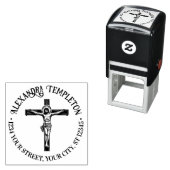 十字架上の十字架上の十字架上のイエス差出人住所#1P セルフインキングスタンプ (インサイチュ)