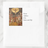 十字架刑の場面1711 長方形シール (バッグ)