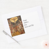 十字架刑の場面1711 長方形シール (封筒)