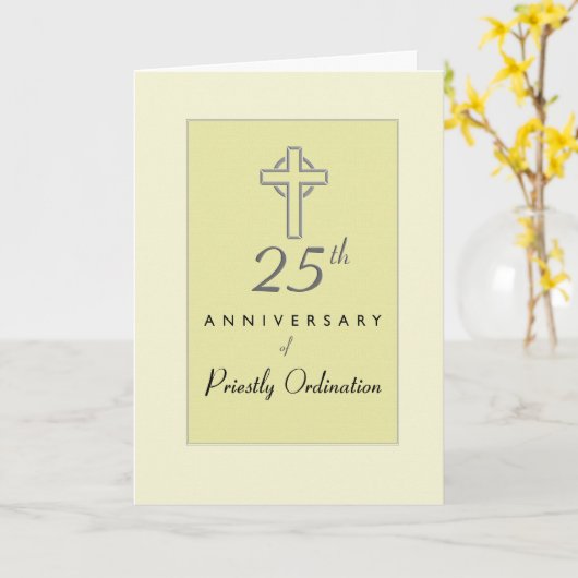 十字架司教位授与二十五周年記念 カード (黄色い花)