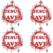 十字架救とトーンの冠を持つイエス シール (正面)