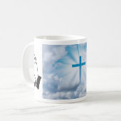 十字架祈と手 コーヒーマグカップ (正面左)