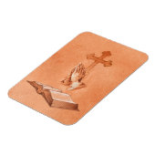 十字架祈と聖書の手 マグネット (左側)