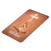 十字架祈と聖書の手 マグネット (左側)