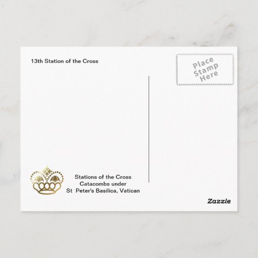 十字架第13駅 ポストカード (裏面)