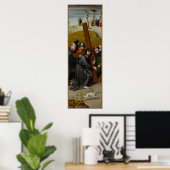 十字架運とキリストの十字架 ポスター (ホームオフィス)