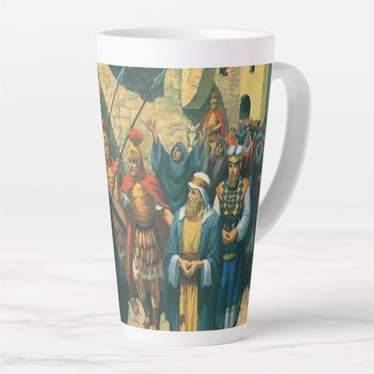 十字架運はイエス・キリストの十字架 カフェラテマグ (右アングル)