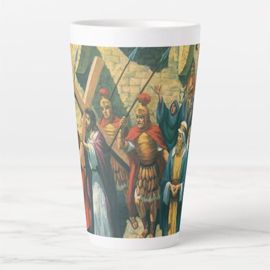 十字架運はイエス・キリストの十字架 カフェラテマグ (正面)