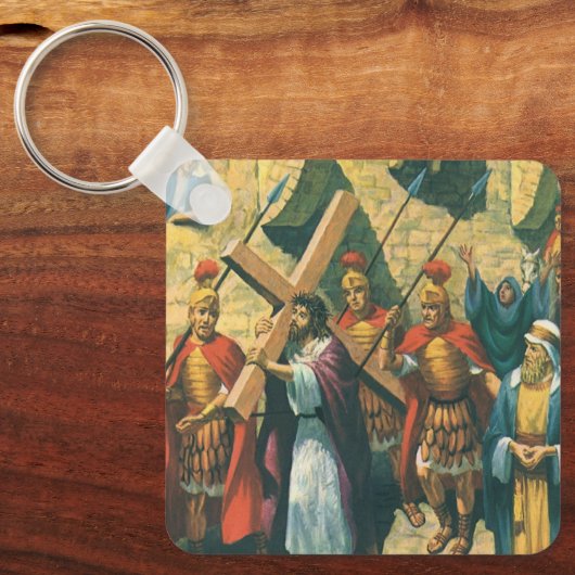 十字架運はイエス・キリストの十字架 キーホルダー (正面)