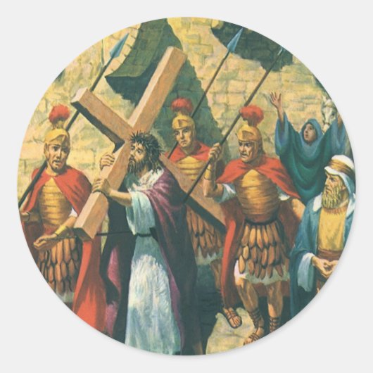 十字架運はイエス・キリストの十字架 ラウンドシール (正面)