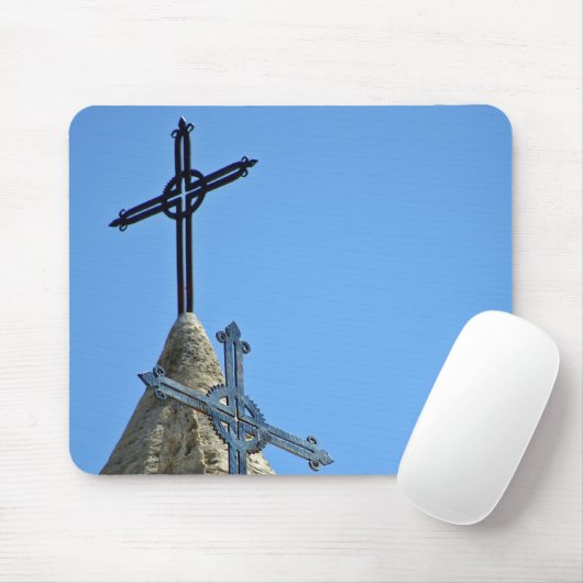 十字架2つ マウスパッド (マウス)