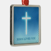 十字架 |イエスはあなたを愛しています メタルオーナメント (右)