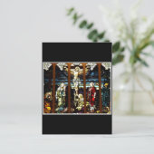 十字架 – イエス様の十字架（ステンドグラス） ポストカード (スタンド正面)