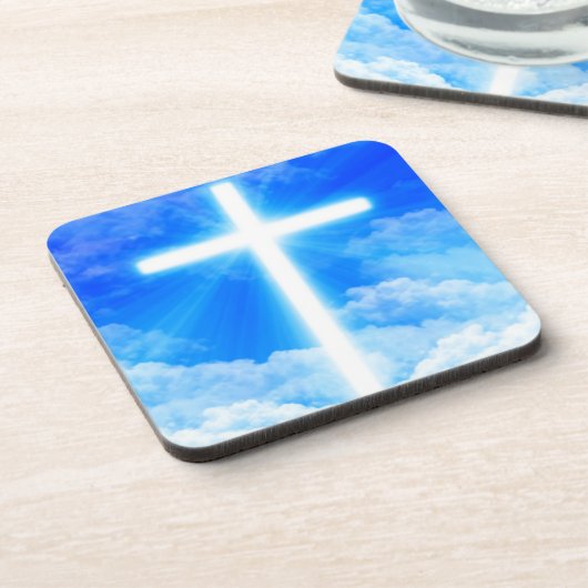 『十字架』カスタマイズ可能なキリスト教徒 コースター (左側)