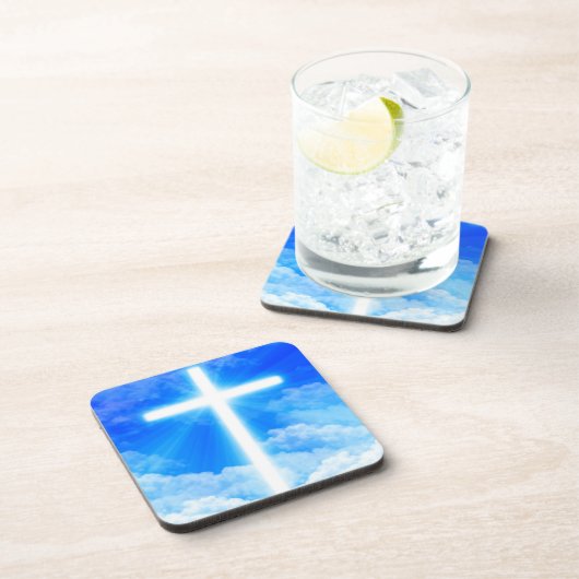 『十字架』カスタマイズ可能なキリスト教徒 コースター (右側)