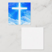 『十字架』カスタマイズ可能なキリスト教徒 スクエア名刺 (正面/裏面)