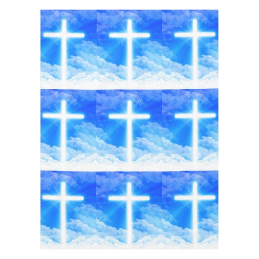 『十字架』カスタマイズ可能なキリスト教徒 テーブルクロス (正面)