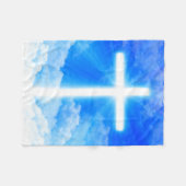 『十字架』カスタマイズ可能なキリスト教徒 フリースブランケット (正面(横))